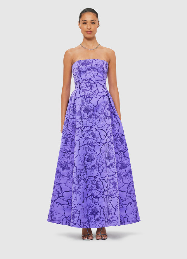 Exclusive Leo Lin Nora Bustier Maxi Dress - Lavender