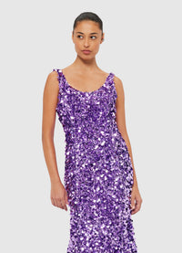 Exclusive Leo Lin Adeline Sequin Low Back Gown  Lavender