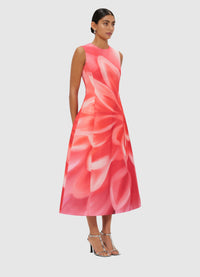 Exclusive Leo Lin Cleo Sleeveless Midi Dress - Prism Print