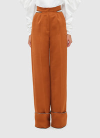 Exclusive Leo Lin Ellis Wide Leg Pants - Toffee