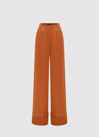 Exclusive Leo Lin Ellis Wide Leg Pants - Toffee