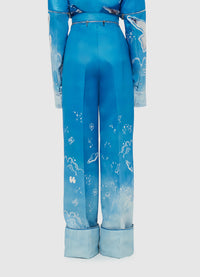 Exclusive Leo Lin Ellis Wide Leg Pants - Aerial Print