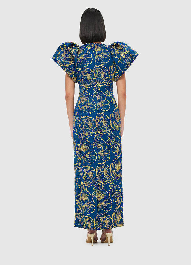 Exclusive Leo Lin Lucinda Maxi Dress - Marine Blue