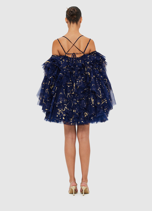 Exclusive Leo Lin Kimberly Mini dress - Celestial Print