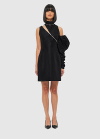 Exclusive Leo Lin Beau One Shoulder Mini Dress - Ebony