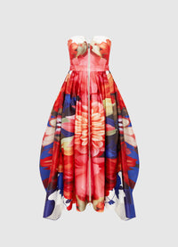 Exclusive Leo Lin Norine Bustier Midi Dress - Kaleidoscope Print