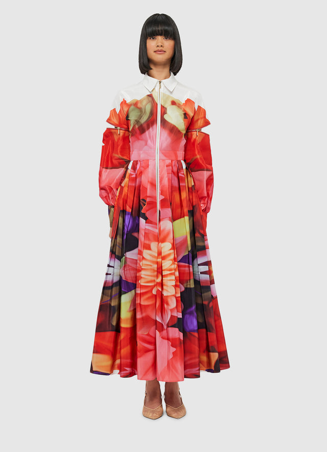 Exclusive Leo Lin Tessa Midi Dress - Kaleidoscope Print