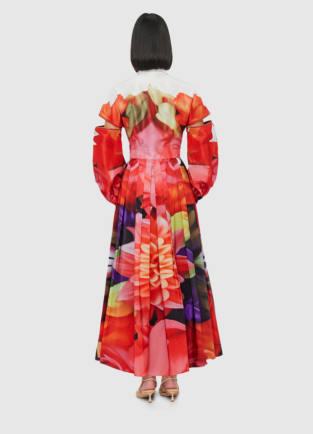 Exclusive Leo Lin Tessa Midi Dress - Kaleidoscope Print