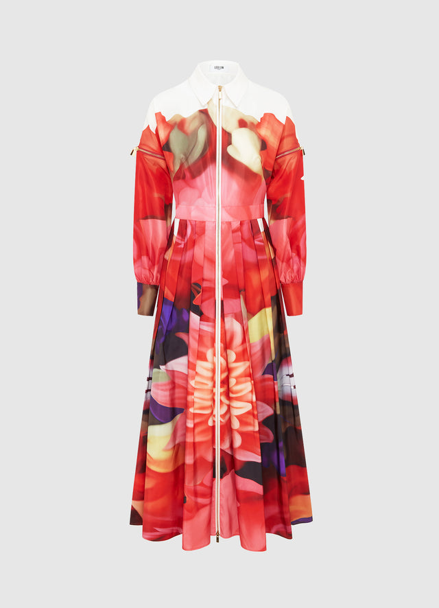 Exclusive Leo Lin Tessa Midi Dress - Kaleidoscope Print
