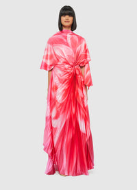 Exclusive Leo Lin Marissa Pleated Draped Dress - Prism Print