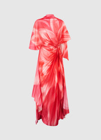 Exclusive Leo Lin Marissa Pleated Draped Dress - Prism Print