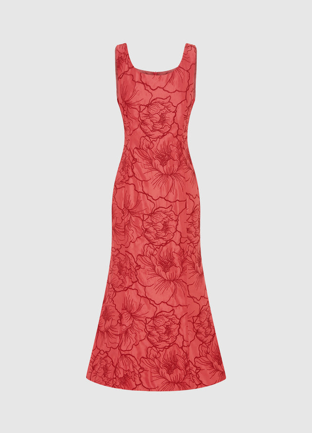 Exclusive Leo Lin Daphne Midi Dress - Mulberry