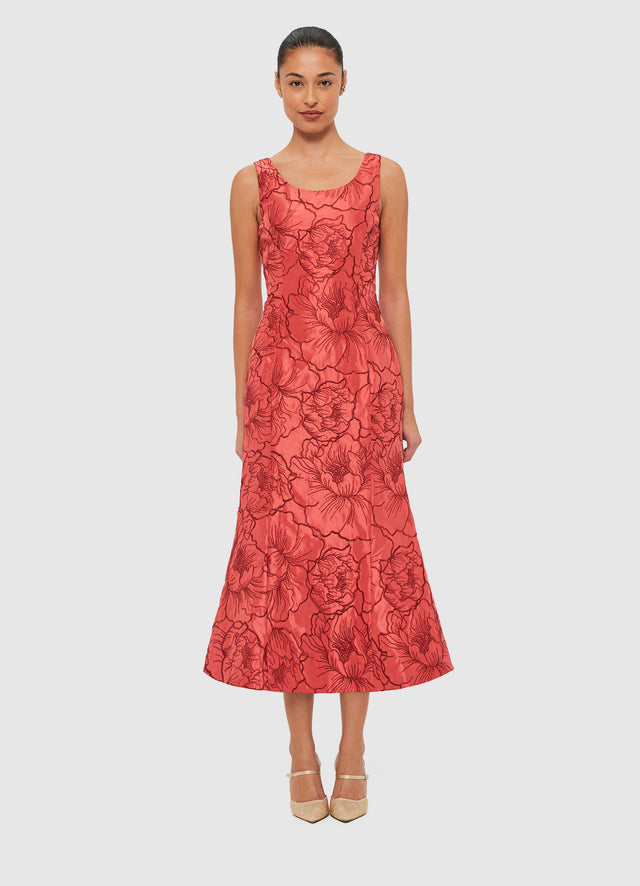 Exclusive Leo Lin Daphne Midi Dress - Mulberry