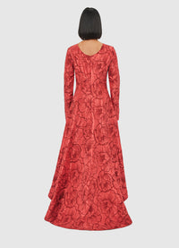 Exclusive Leo Lin Evangeline Open Back Maxi Dress - Mulberry