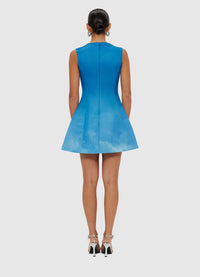 Exclusive Leo Lin Chloe Sleeveless Mini Dress - Aerial Print