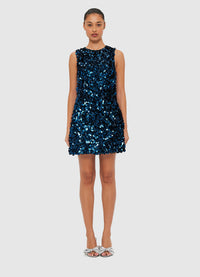 Exclusive Leo Lin Talia Sequin Mini dress - Midnight Blue