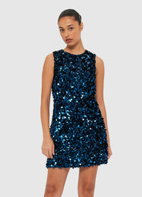 Exclusive Leo Lin Talia Sequin Mini dress - Midnight Blue