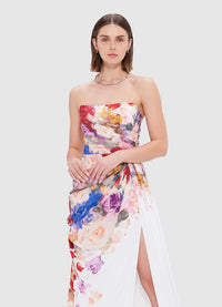 Exclusive Leo Lin Anastasia Bustier Gown - Fleur Print