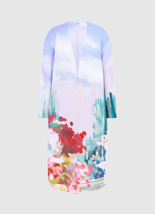 Exclusive Leo Lin Zina Cocoon Coat - Jardin Print