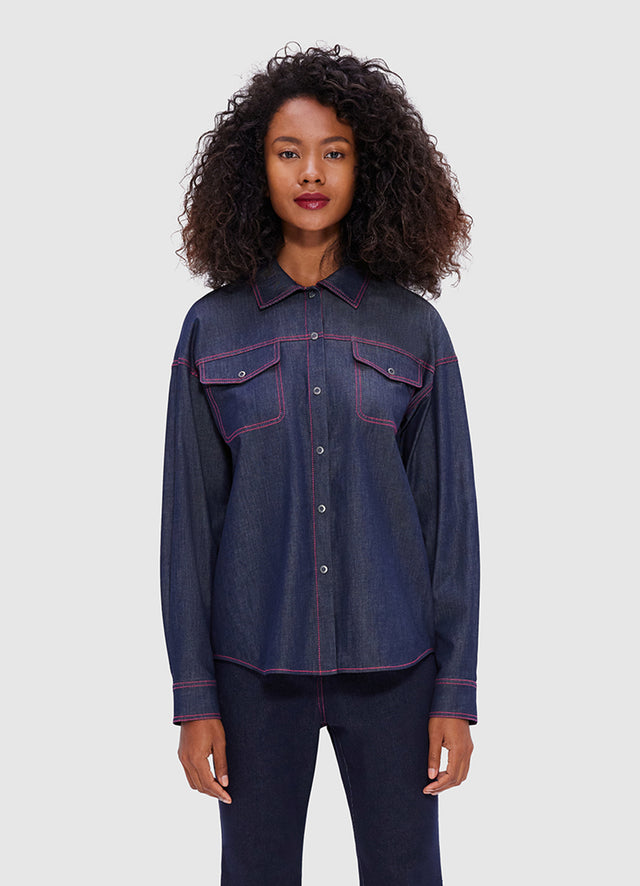 Exclusive Leo Lin Dione Denim Shirt - Indigo