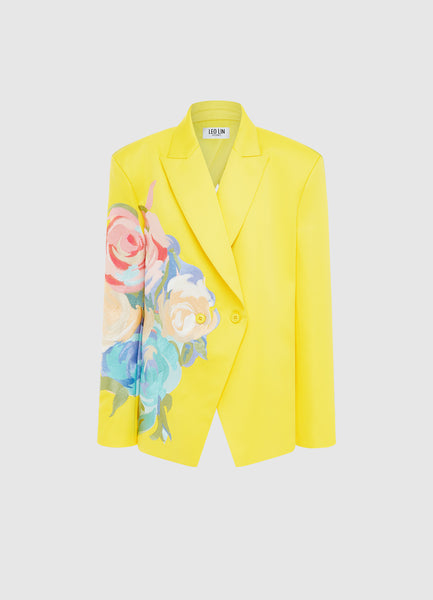 Exclusive Leo Lin Jocelyn Embroidered Split Blazer - Bouquet Print