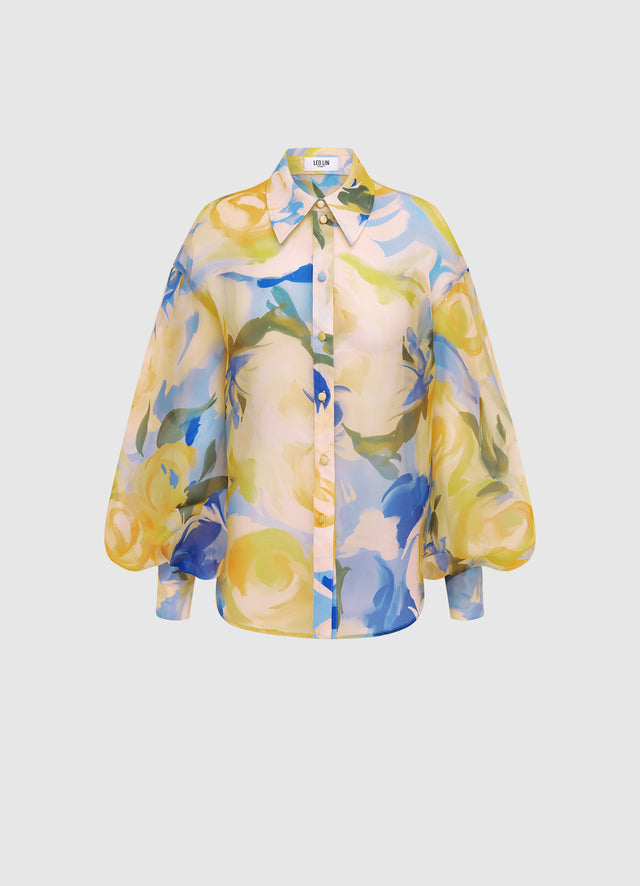 Exclusive Leo Lin Celeste Blouse - Bouquet Print