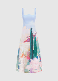 Exclusive Leo Lin Odette Midi Dress - Jardin Print