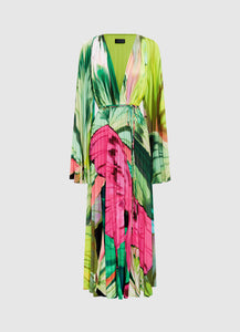 Tatiana Maxi Dress - Papillon Print in Green
