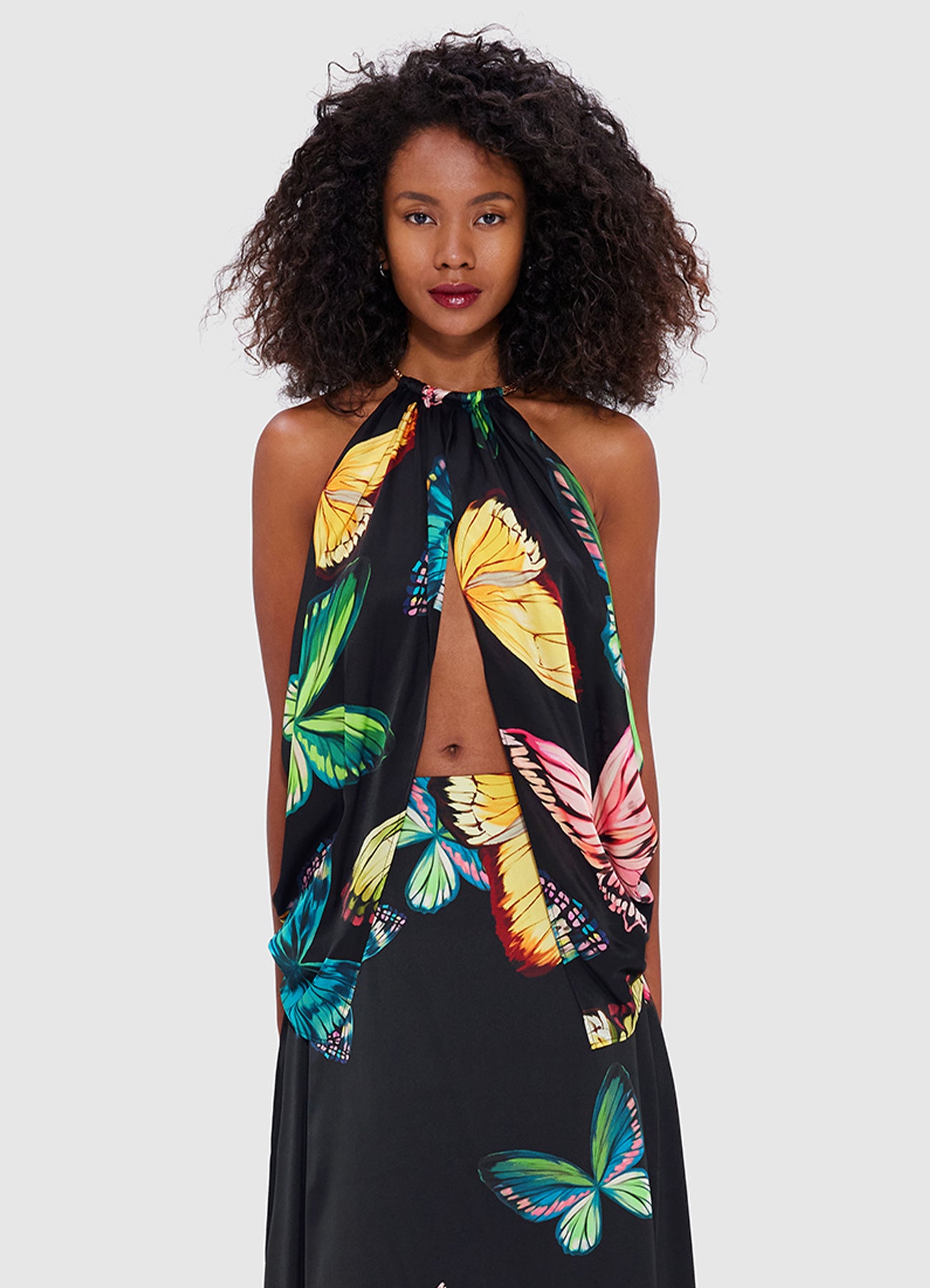 Anita Pocket Shirt Midi Dress - Dreamscape Print | LEO LIN 