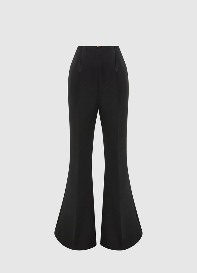 Exclusive Leo Lin Maya Flared Pants - Ebony