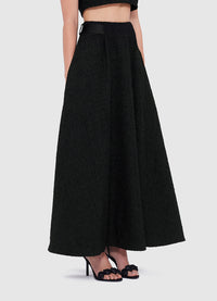 Exclusive Leo Lin Rafaela Tweed Maxi Skirt - Ebony