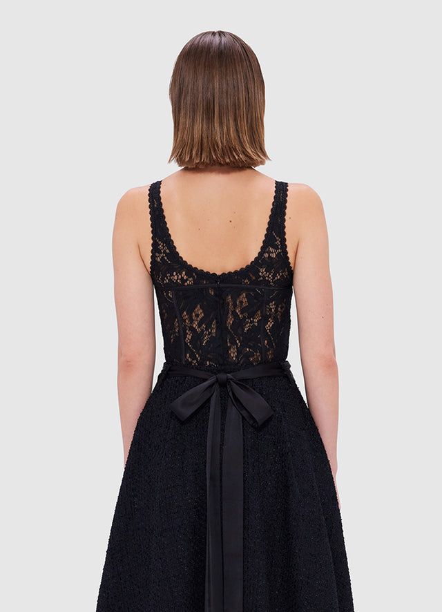 Exclusive Leo Lin Alexis Lace Bodysuit - Ebony