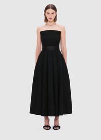 Leo Lin Exclusive Angelica Tweed Bustier Maxi Dress - Ebony