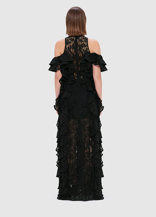 Exclusive Leo Lin Lori Lace Maxi Dress - Ebony