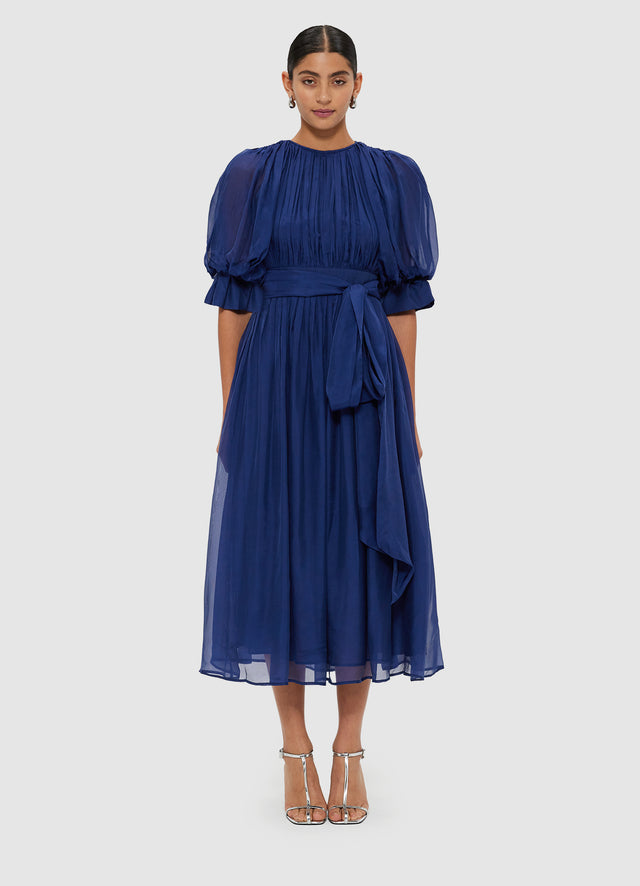 Emma Midi Dress - Oxford Blue