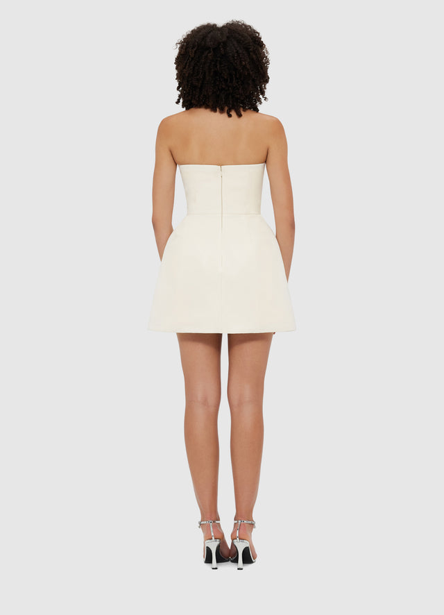 Exclusive Leo Lin Rosalie Bustier Mini Dress - Vanilla