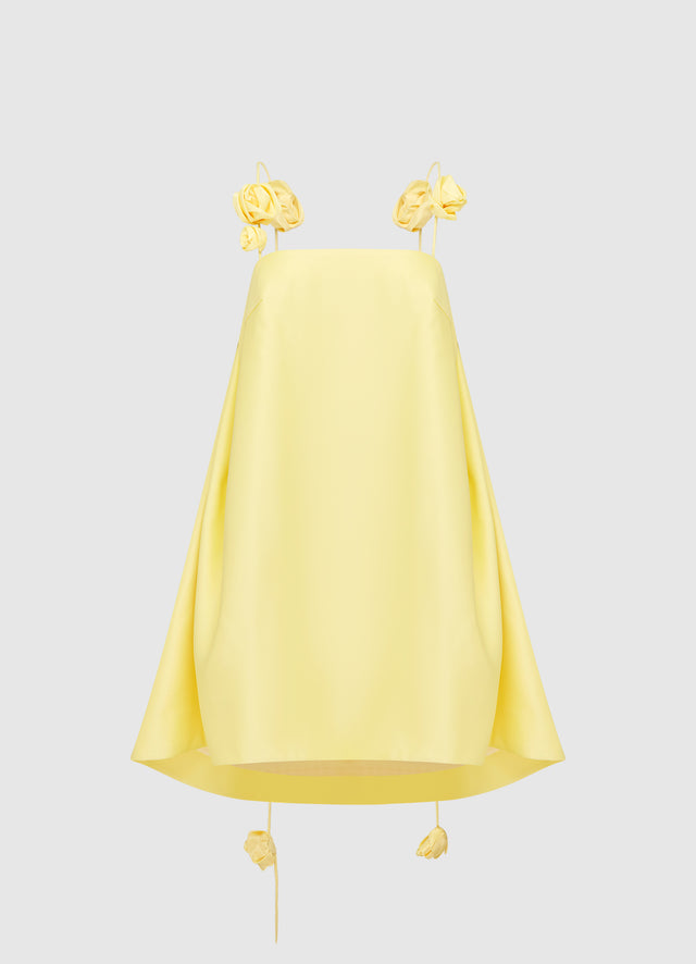 Exclusive Leo Lin Fiona Rose Mini Dress - Sorbet Yellow