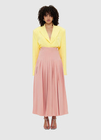 Exclusive Leo Lin Tori Pleated Maxi Skirt - Light Rose