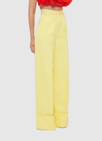 Exclusive Leo Lin Ellis Wide Leg Pants - Sorbet Yellow