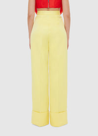 Exclusive Leo Lin Ellis Wide Leg Pants - Sorbet Yellow