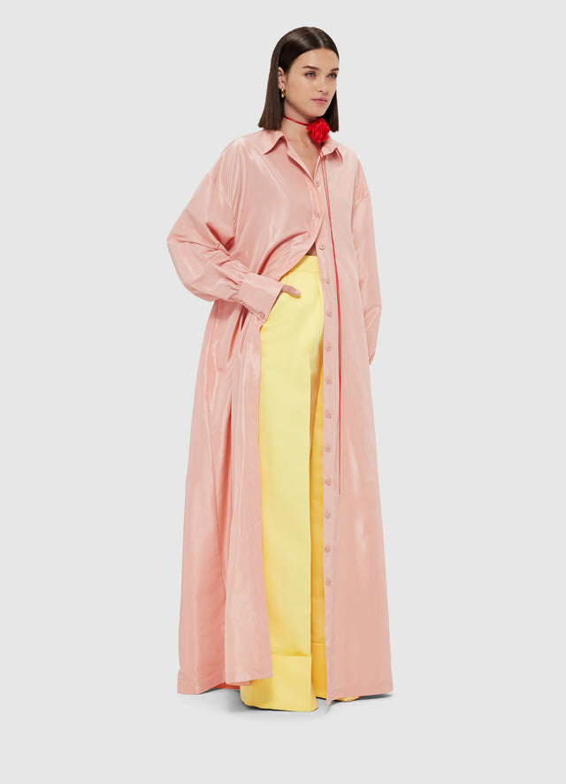 Exclusive Leo Lin Madeline Coat Dress - Light Rose