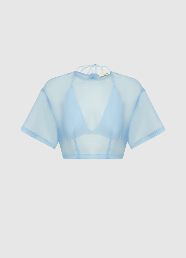 Exclusive LEO LIN Indie Sleeve Top - Powder Blue