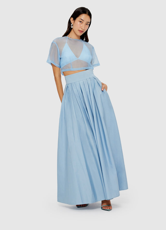 Exclusive LEO LIN Indie Sleeve Top - Powder Blue