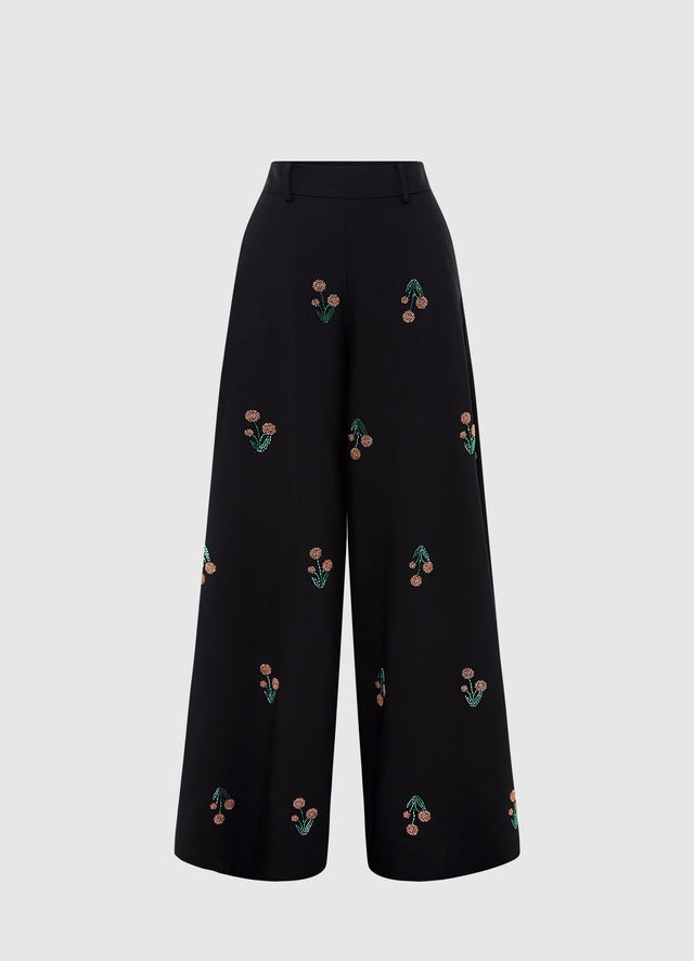 Exclusive Leo Lin Candied Embellished Pants - Wildflower Beading