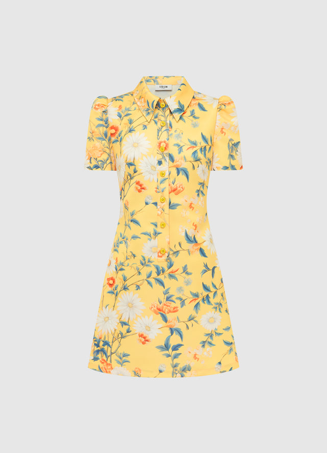 Exclusive Leo Lin Brooke Mini Dress - Daisy Print