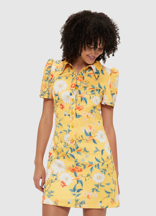 Exclusive Leo Lin Brooke Mini Dress - Daisy Print