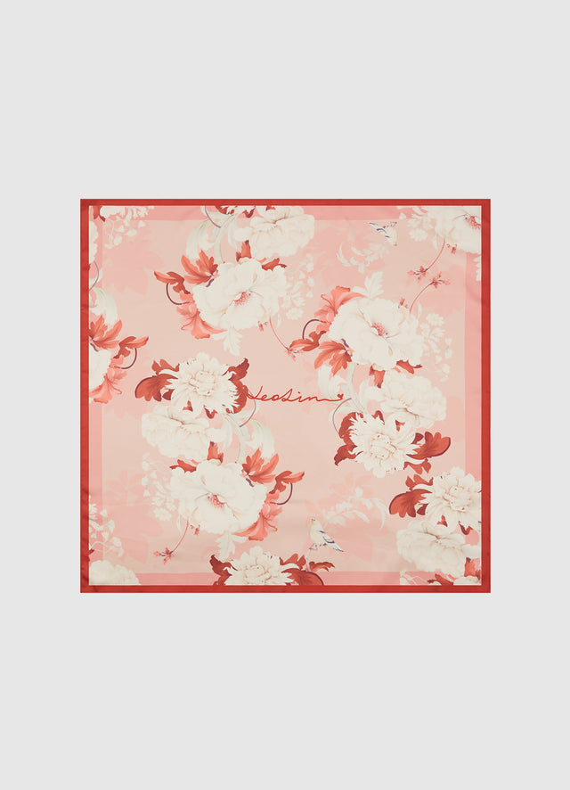 Exclusive Leo Lin Small Scarf - Peony Print