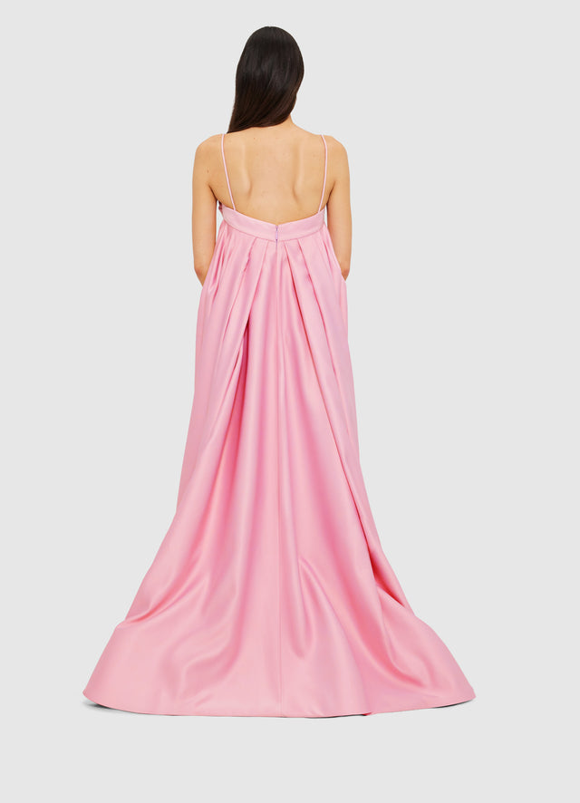 Exclusive Leo Lin Frances Appliqué Maxi Dress in Camelia Print