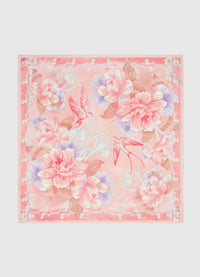 Exclusive Leo Lin Large Silk Scarf in Swallow Print in Lush