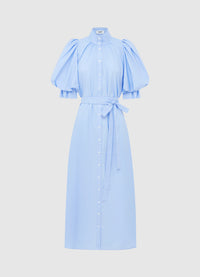 Exclusive Leo Lin Layla Midi Dress in Sky Blue